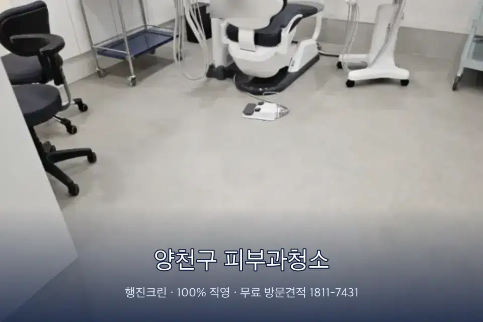 양천구 피부과청소 치과 진료실 바닥과 집기 청소