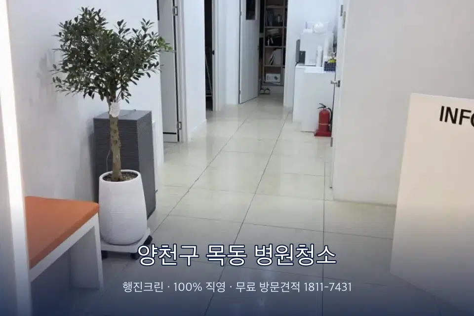 양천구 목동 병원청소 치과 진료실 바닥과 집기 청소