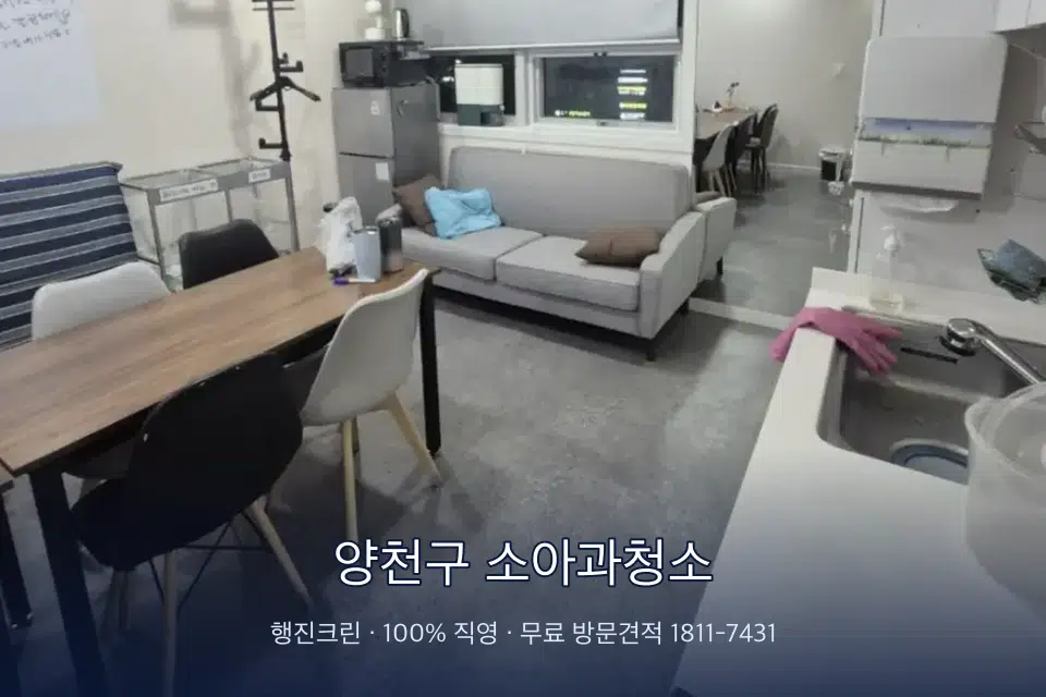 양천구 소아과청소 병원 휴게 공간 의자 소독